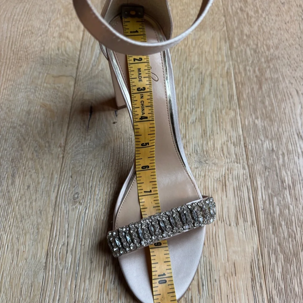 Jewel Badgley Mischka Jameson Sandal  Satin Embellished Women's Sz11 Price Firm!